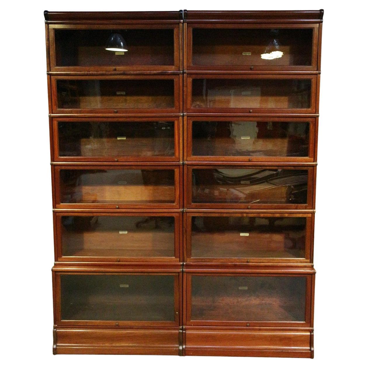 1 Walnut Globe Wernicke Bookcase For Sale at 1stDibs
