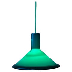 1x grün Michael Bang P&T Pendelleuchte von Holmegaard, Dänemark, 1970er Jahre