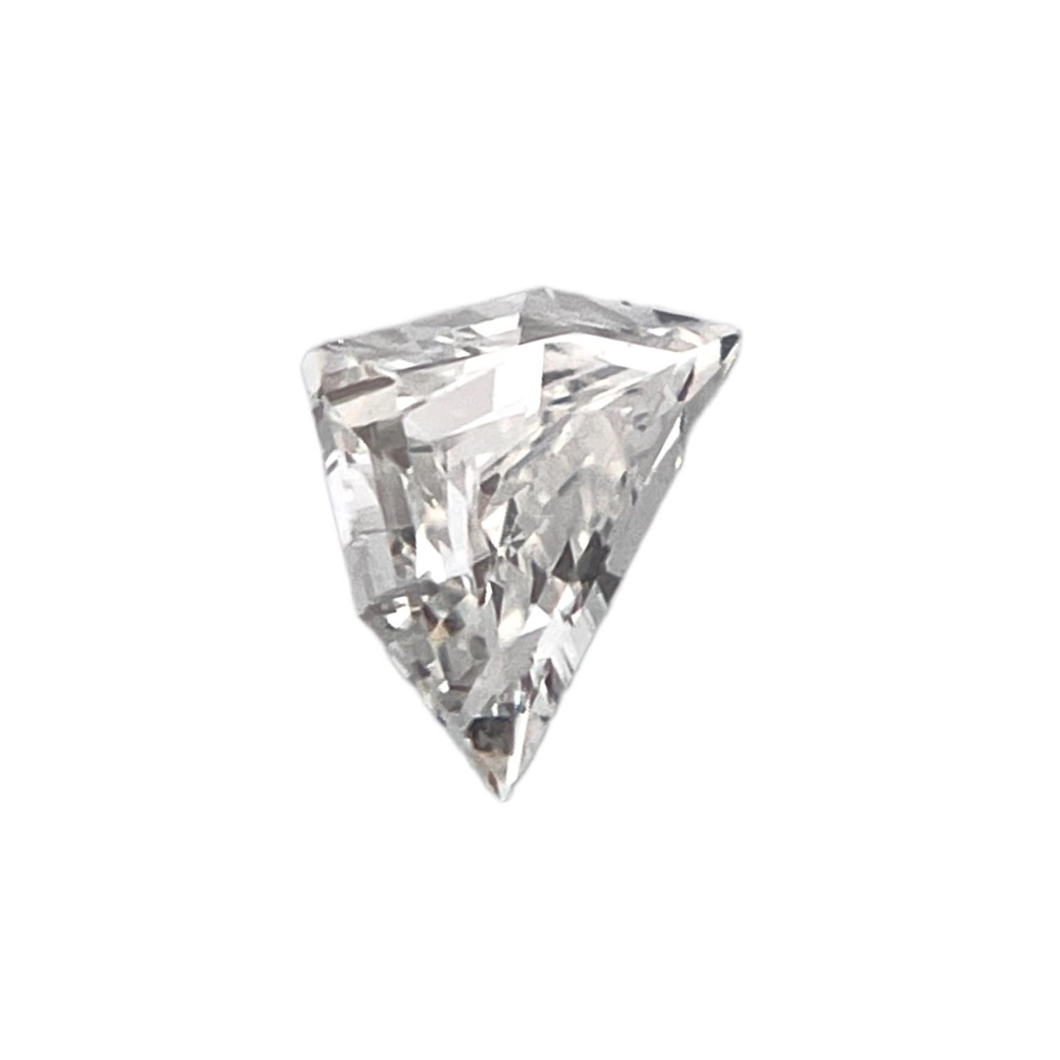 Taille trillion Diamants de 2/0,48 carats de couleur E et de pureté VVS en vente