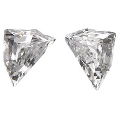 2/0.48 Carat Trillion E Color VVS Clarity Diamonds