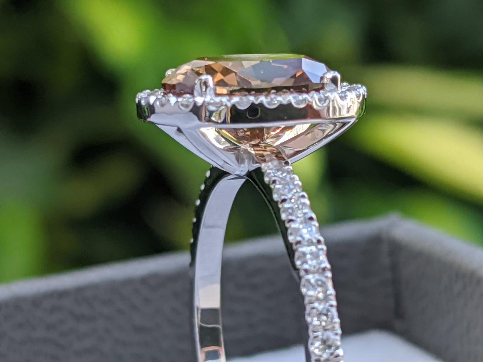 One Of A Kind Engagement Ring Fancy Orangy Brown Certified 2.50 carat Diamond Ring. Set in a sleek, platinum, solitaire ring with a 4-prong setting, this fantastic piece is guaranteed to delight for decades to come! 

Mainstone details:
Main Stone