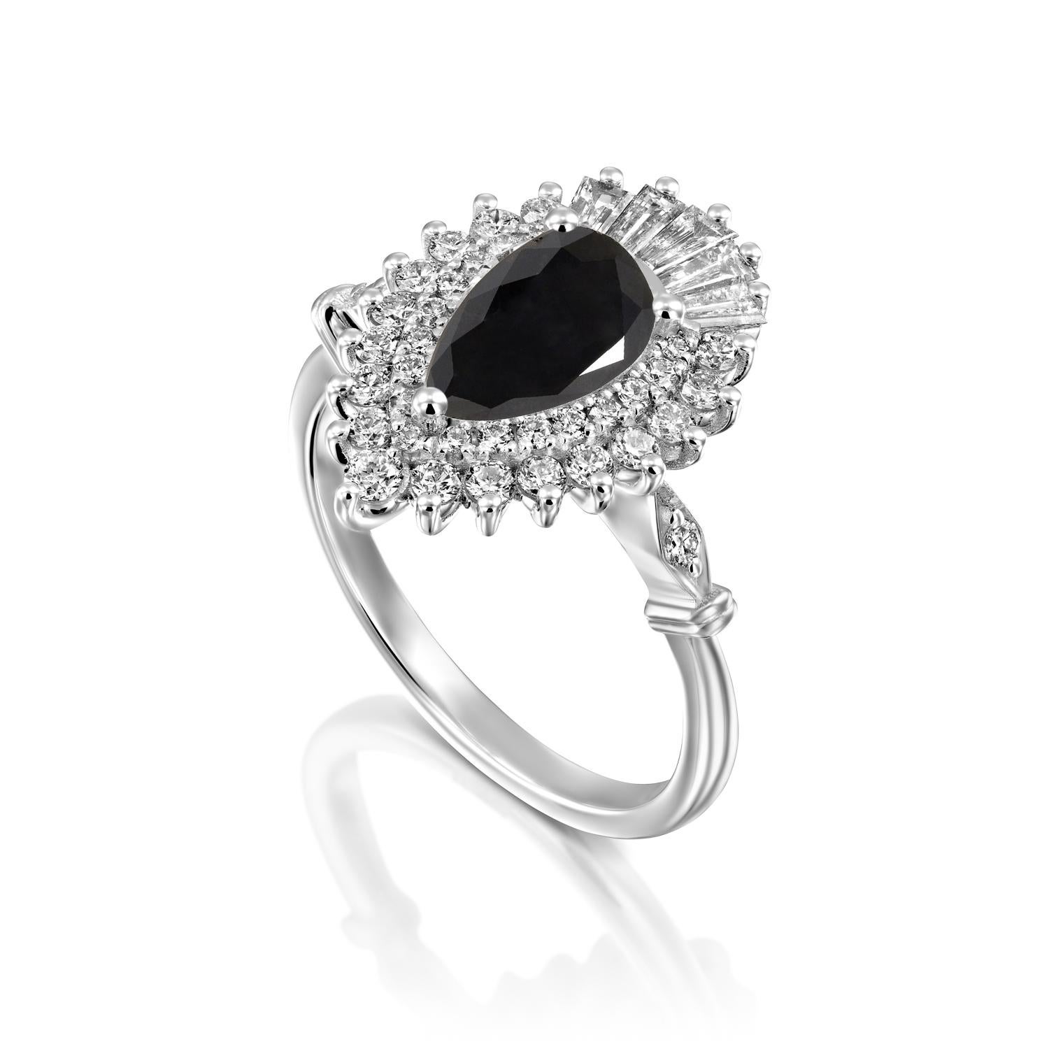 4 ct black diamond ring