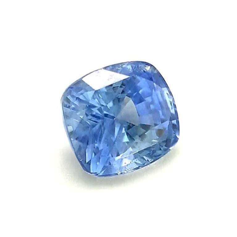 2 1/4 Carat Cushion Blue Sapphire GIA Unheated For Sale at 1stDibs