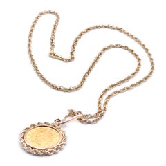 $2 ½ Liberty Coin on 14 Karat Yellow Gold Necklace