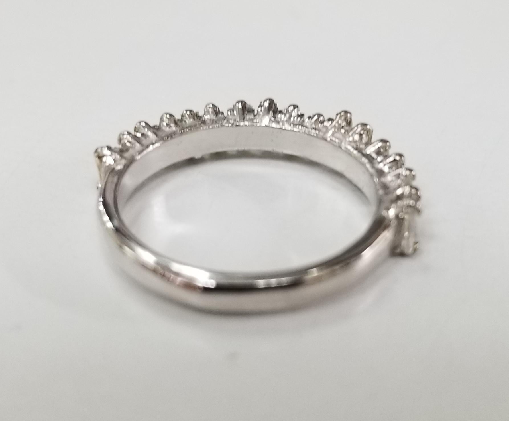 Contemporary 2-14 Karat Tapered Baguette Diamond Rings For Sale