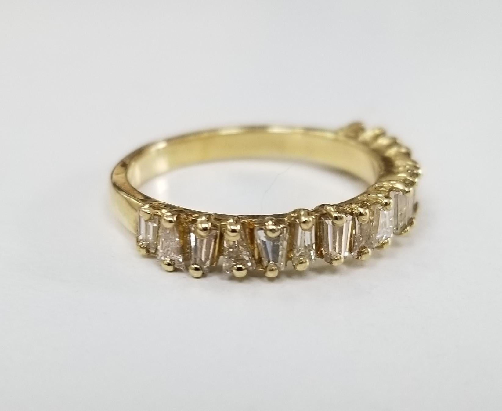 2-14 Karat Tapered Baguette Diamond Rings In New Condition For Sale In Los Angeles, CA