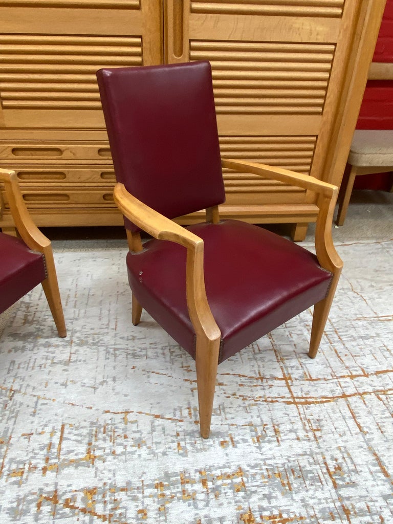2 1940s French Art Deco Armchair in the Style of André Arbus In Good Condition For Sale In Saint-Ouen, FR