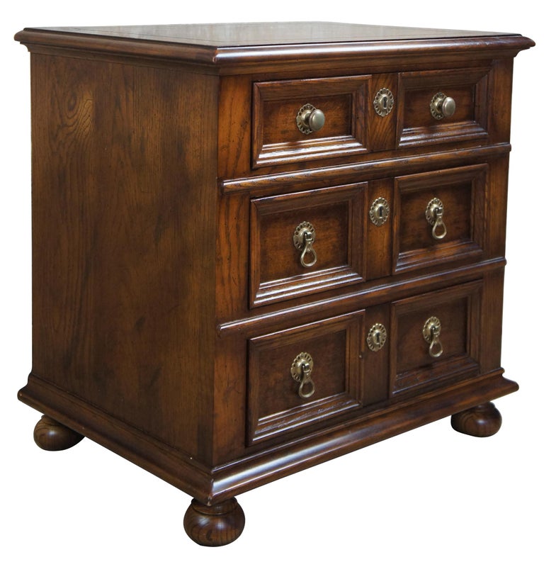 1979 Henredon Nightstands End Tables Dressers English Style Brutalist