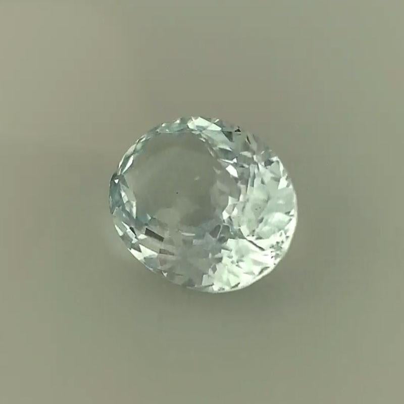 2 3/4 Karat ovaler hellgrauer, blauer Saphir GIA, unerhitzt im Zustand „Neu“ im Angebot in San Francisco, CA