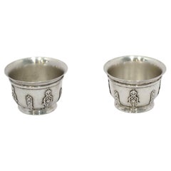 2 3/8 in - Sterling Silver G & S Co. Antique English 1900 Salt & Pepper Cellars