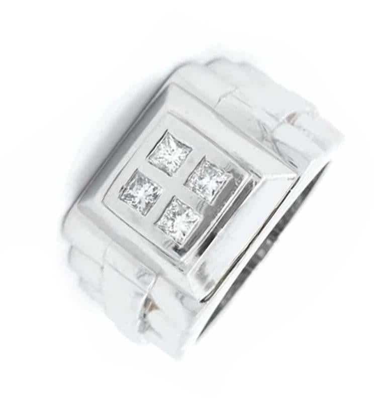 Anello da uomo con diamante di design da 2/3 carati in platino In condizioni Nuovo in vendita a Tustin, CA