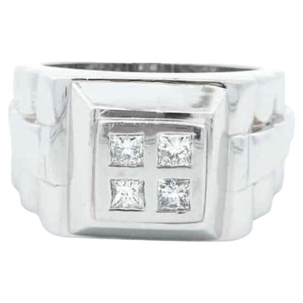 2/3 Carat Designer Diamond Gents Ring in Platinum