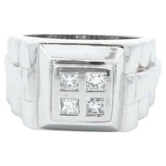 2/3 Carat Designer Diamond Gents Ring in Platinum