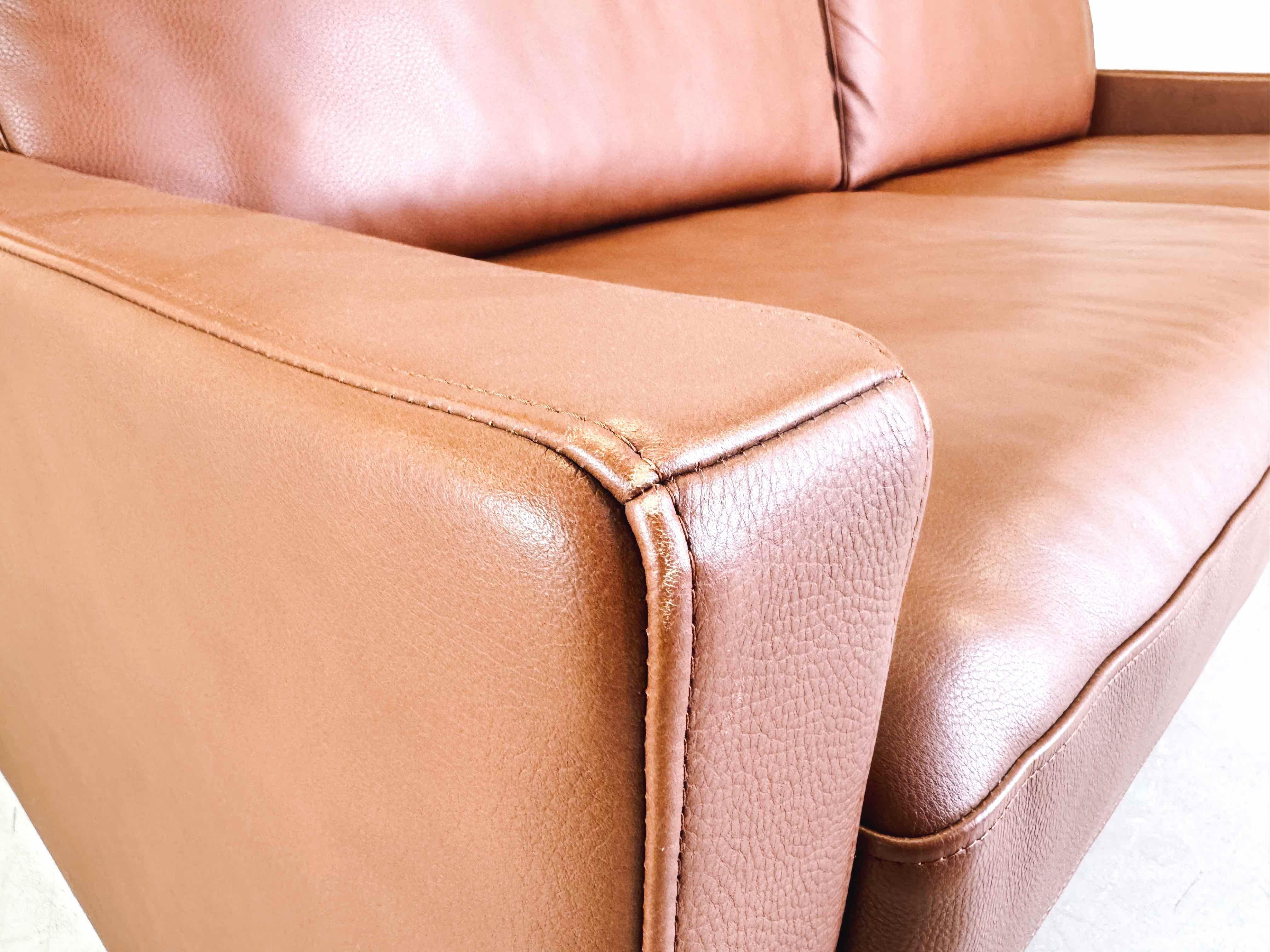 2-3 Sitzer Sofa Couch Rolf Benz Leder EGO Typ G Braun Design 4