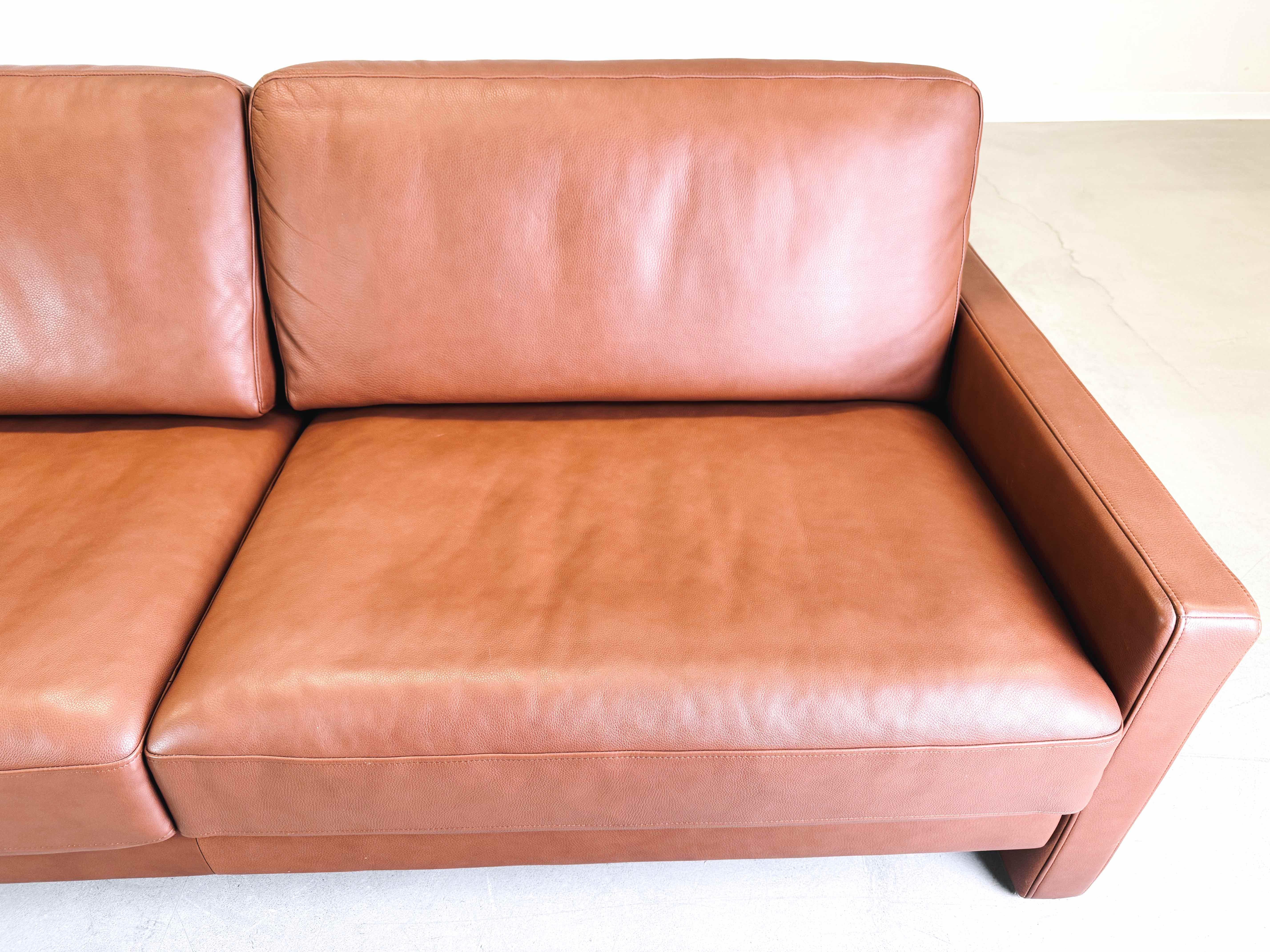 2-3 Sitzer Sofa Couch Rolf Benz Leder EGO Typ G Braun Design im Zustand „Gut“ in Berlin, DE
