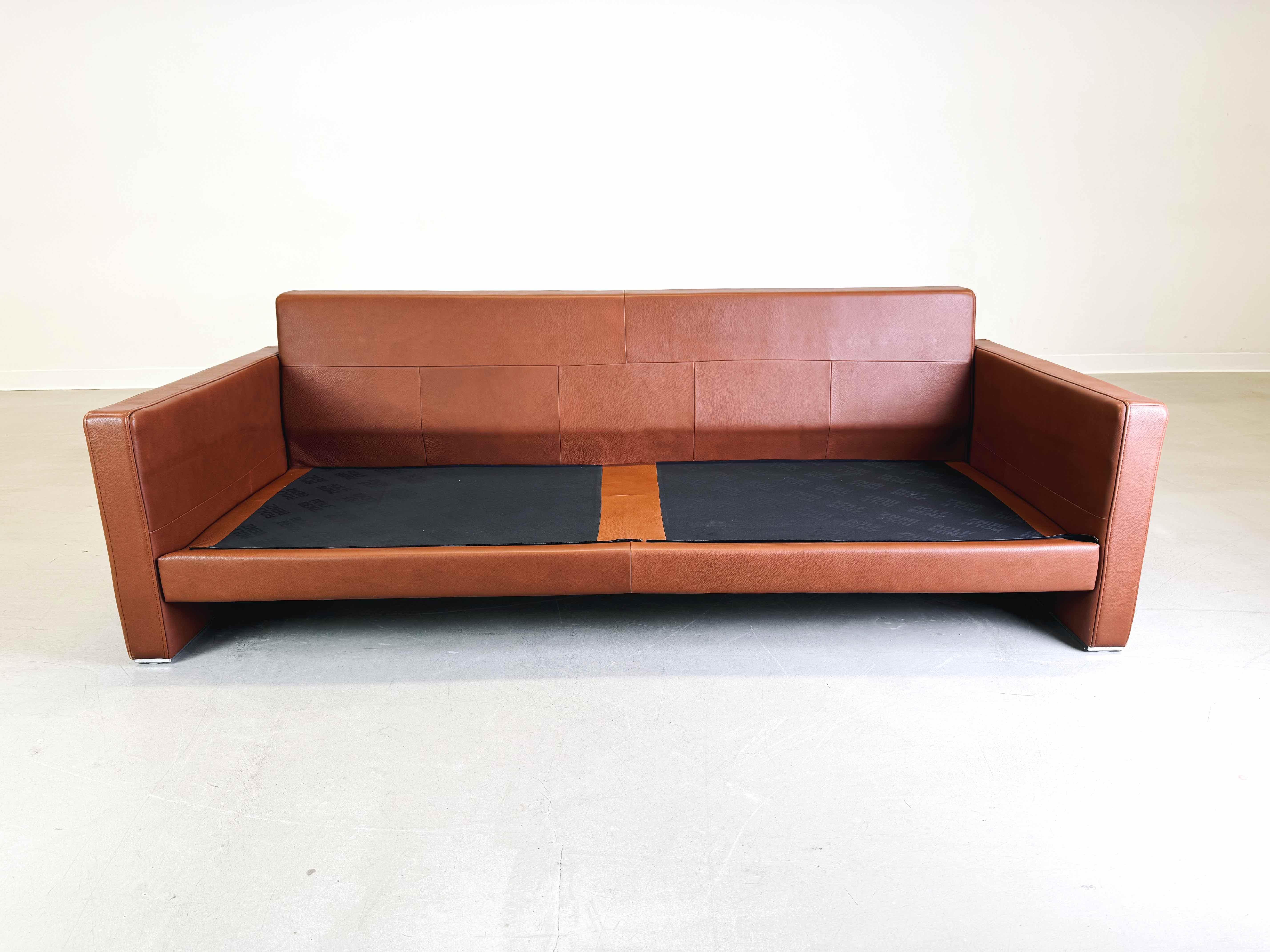 2-3 Sitzer Sofa Couch Rolf Benz Leder EGO Typ G Braun Design 2