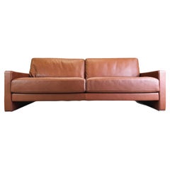 2-3 seater sofa couch Rolf Benz leather EGO type G brown design