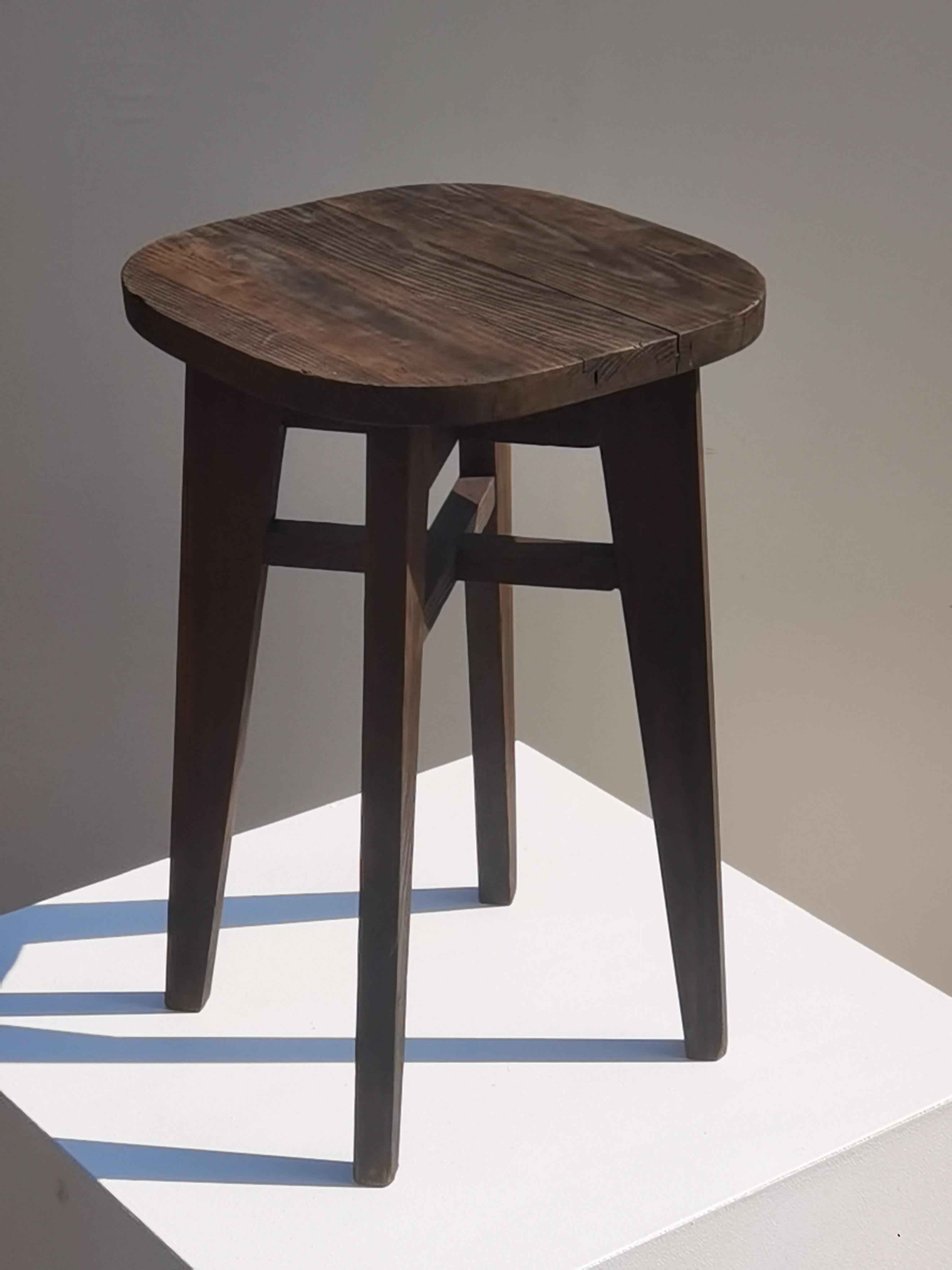 Mid-Century Modern 2/4 MID-CENTURY-MODERN STOOLS in RECONSTRUCTION Style, France 1950 For Sale