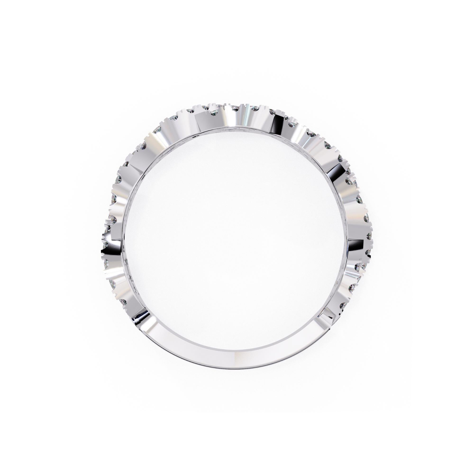 Taille ronde Bague à diamants ronds 2/5 carats, anneau à motif vigne, or massif 14 carats, SI GH en vente