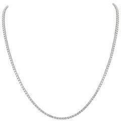 Collier ligne tennis Riviera en or blanc 18 carats avec diamants de 2,65 carats GVS