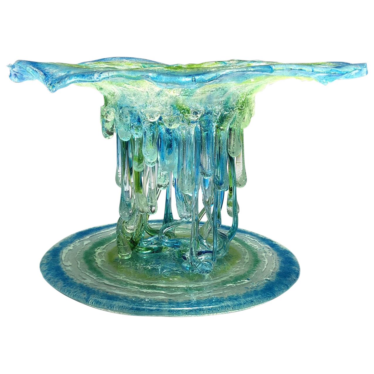 2 "Abissi" Jellyfish, Murano Glass, Handmade in Italy, Design, 2024 For Sale