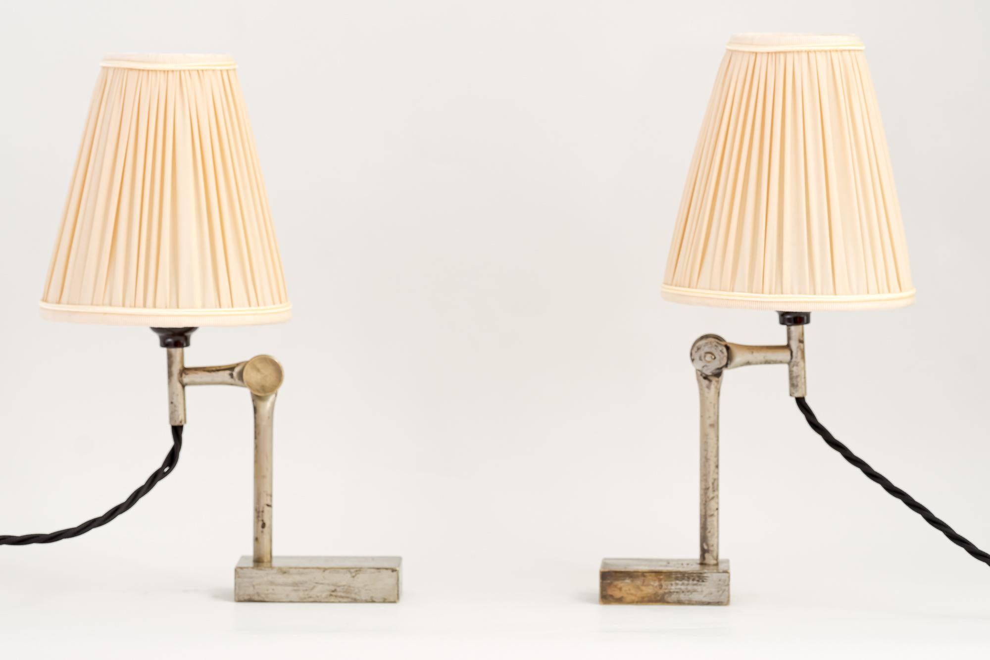 Austrian 2 Adjustable Vintage Table Lamps, Vienna, Around 1950s For Sale