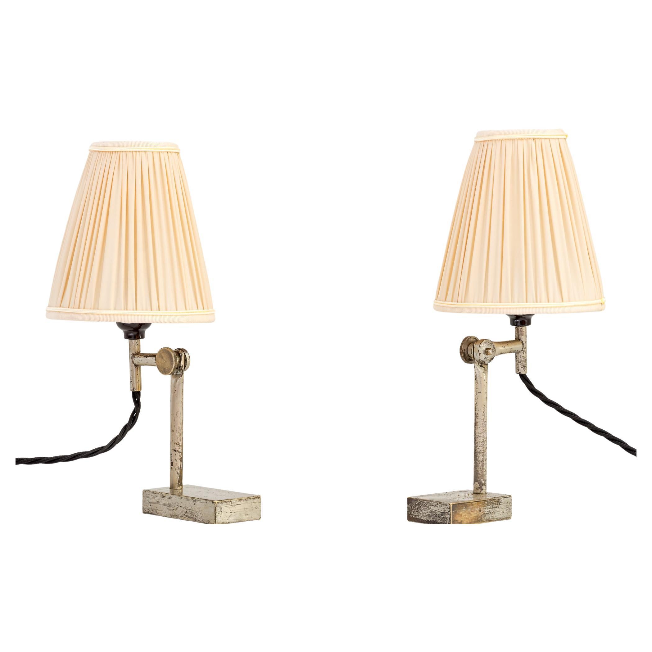 2 lampes de table réglables, Vienne, vers 1950