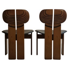 2 Afrika-Stühle, entworfen von Afra & Tobia Scarpa für Maxalto 1980er Serie Artona