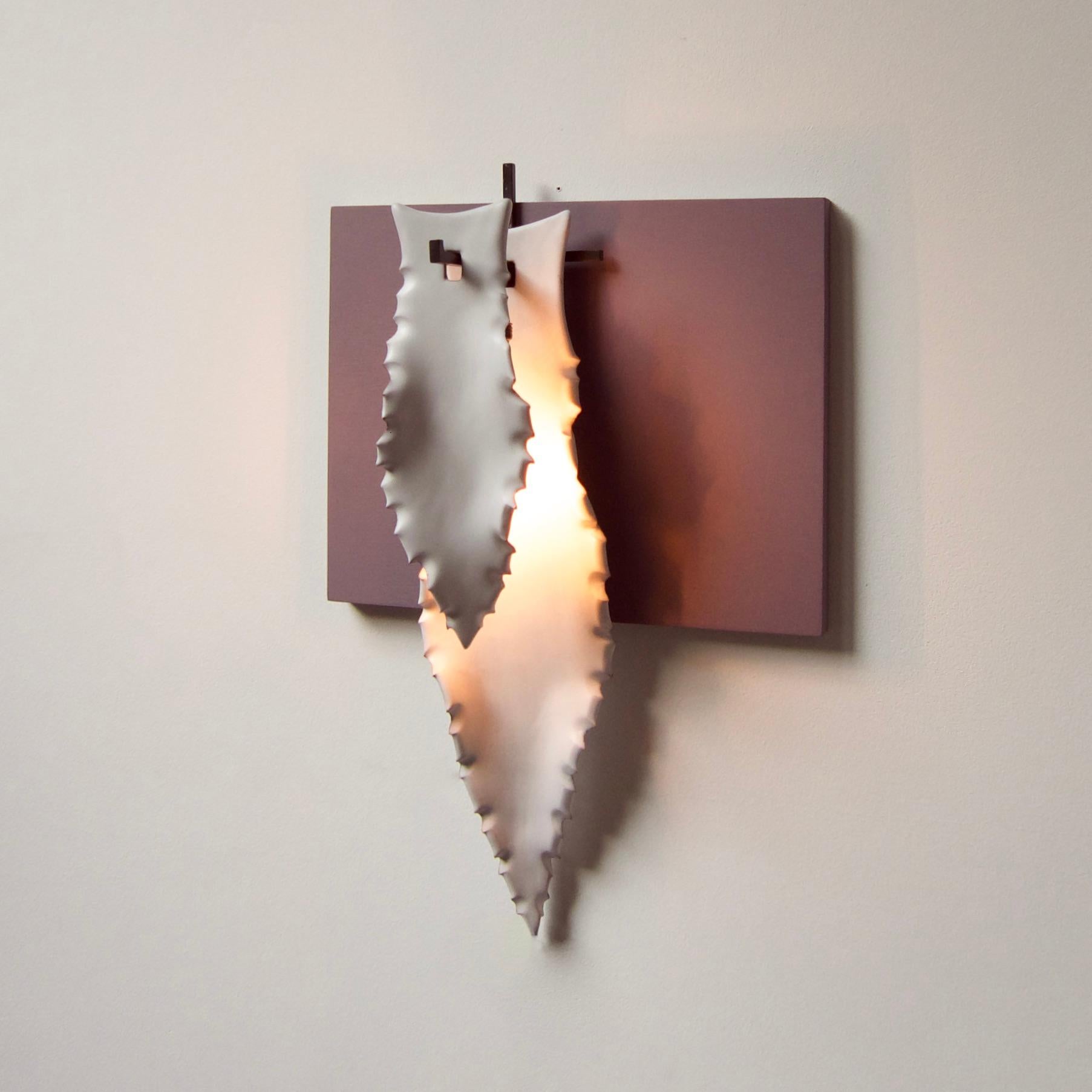 Dutch 2 Agave Leafs Wall Light by Sander Bottinga For Sale