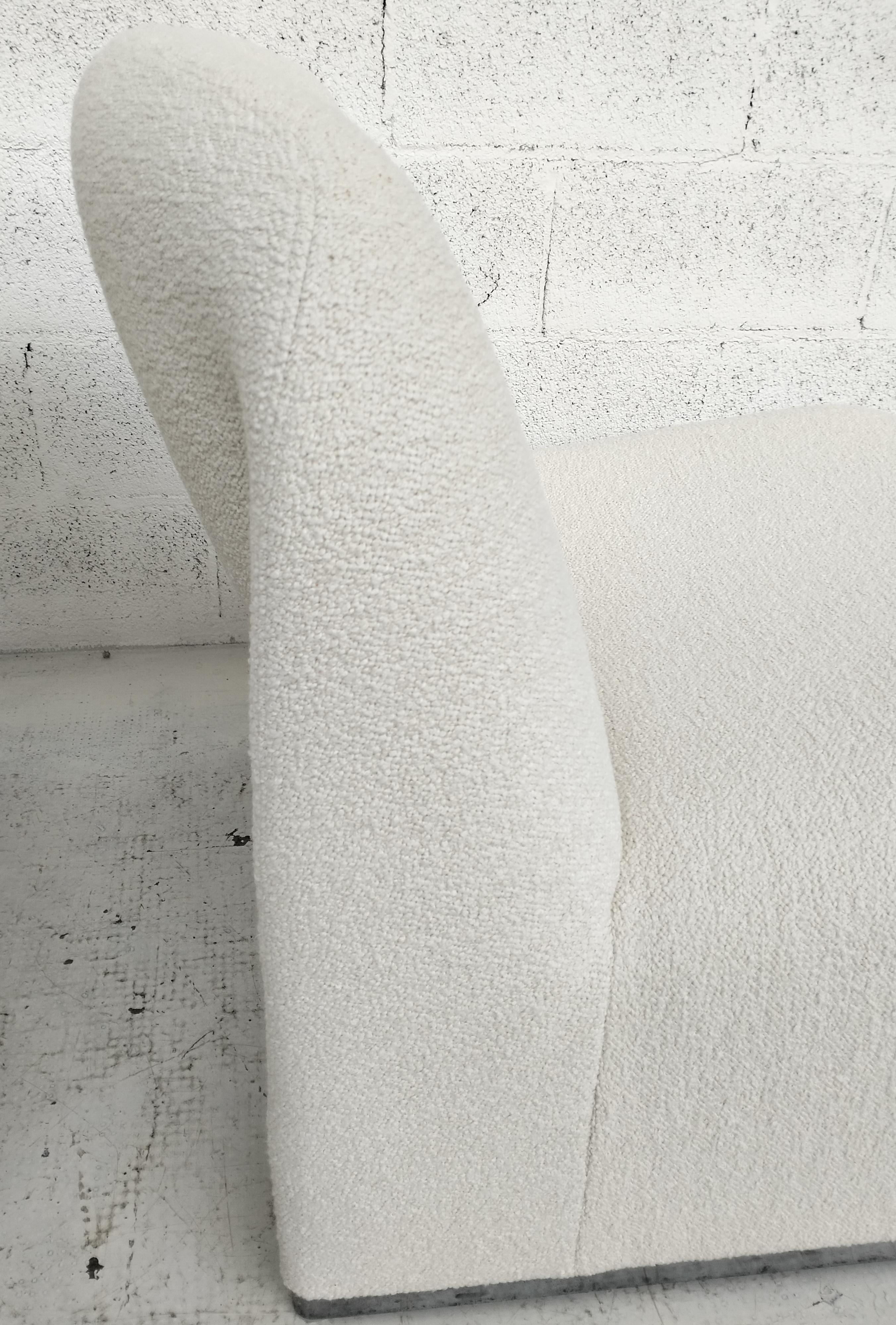 2 Alky chairs renewed white bouclè Giancarlo Piretti for Anonima Castelli  70s For Sale 3
