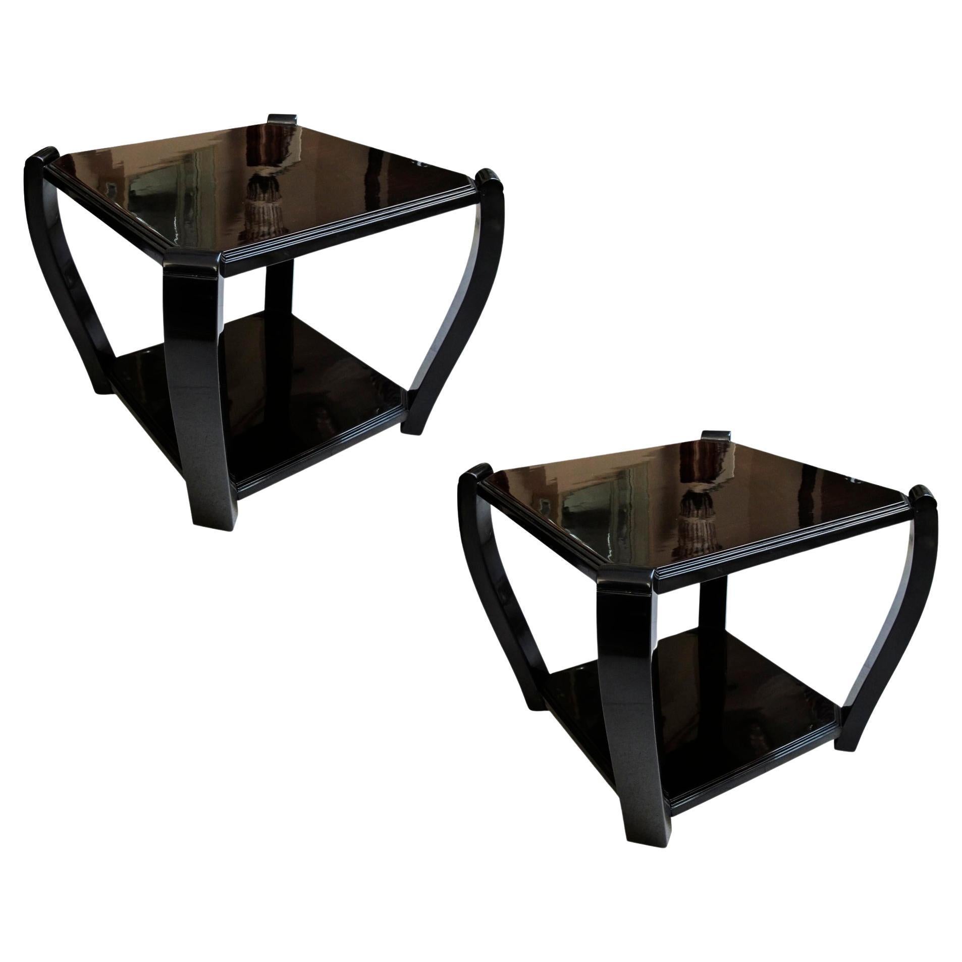 2 Amaizing Art Deco Tables in Wood, France, 1930 For Sale