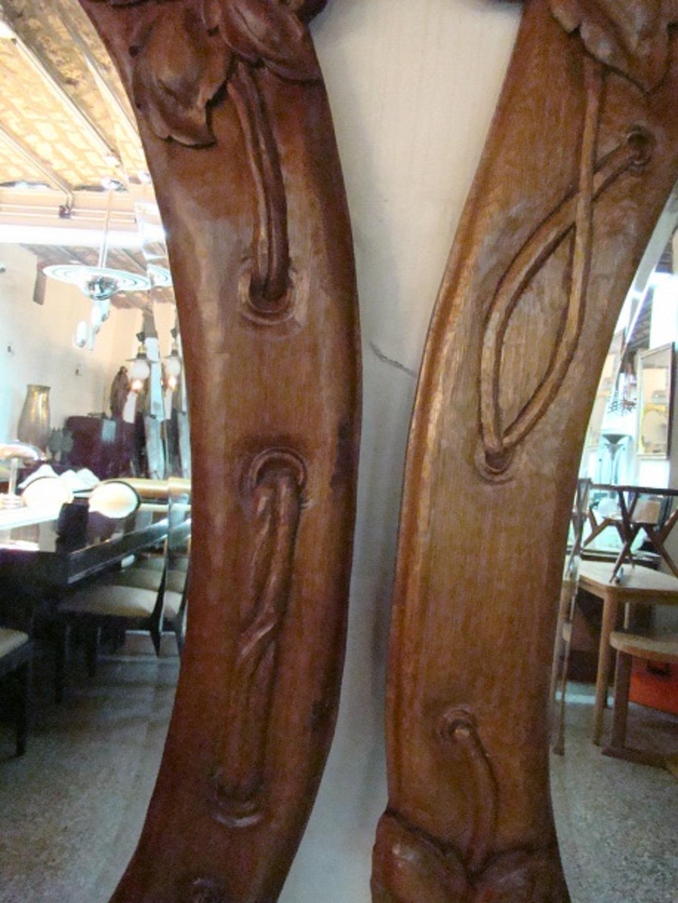 2 Amaizing Mirrors Jugendstil, Art Nouveau, Liberty, Spiegel, 1900, Frankreich im Zustand „Gut“ im Angebot in Ciudad Autónoma Buenos Aires, C