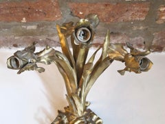 Art Nouveau Wall Sconces, Bronze, Antique Lighting from France, 1900