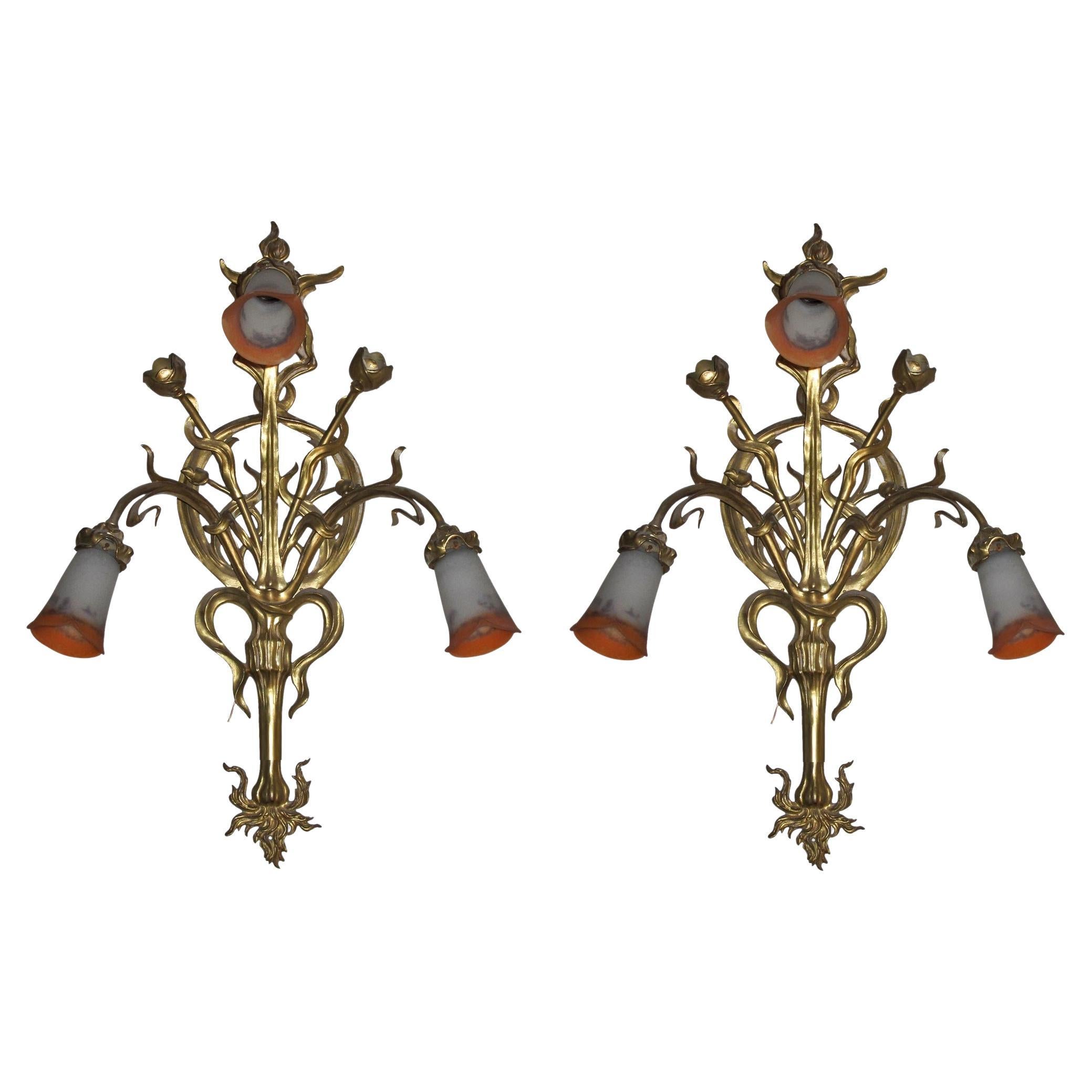 2 Amaizing Sconces, Francia, Jugendstil, Art Nouveau, Design, Louis Majorelle