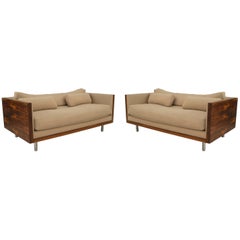 Vintage 2 American Post-War Rosewood Loveseat