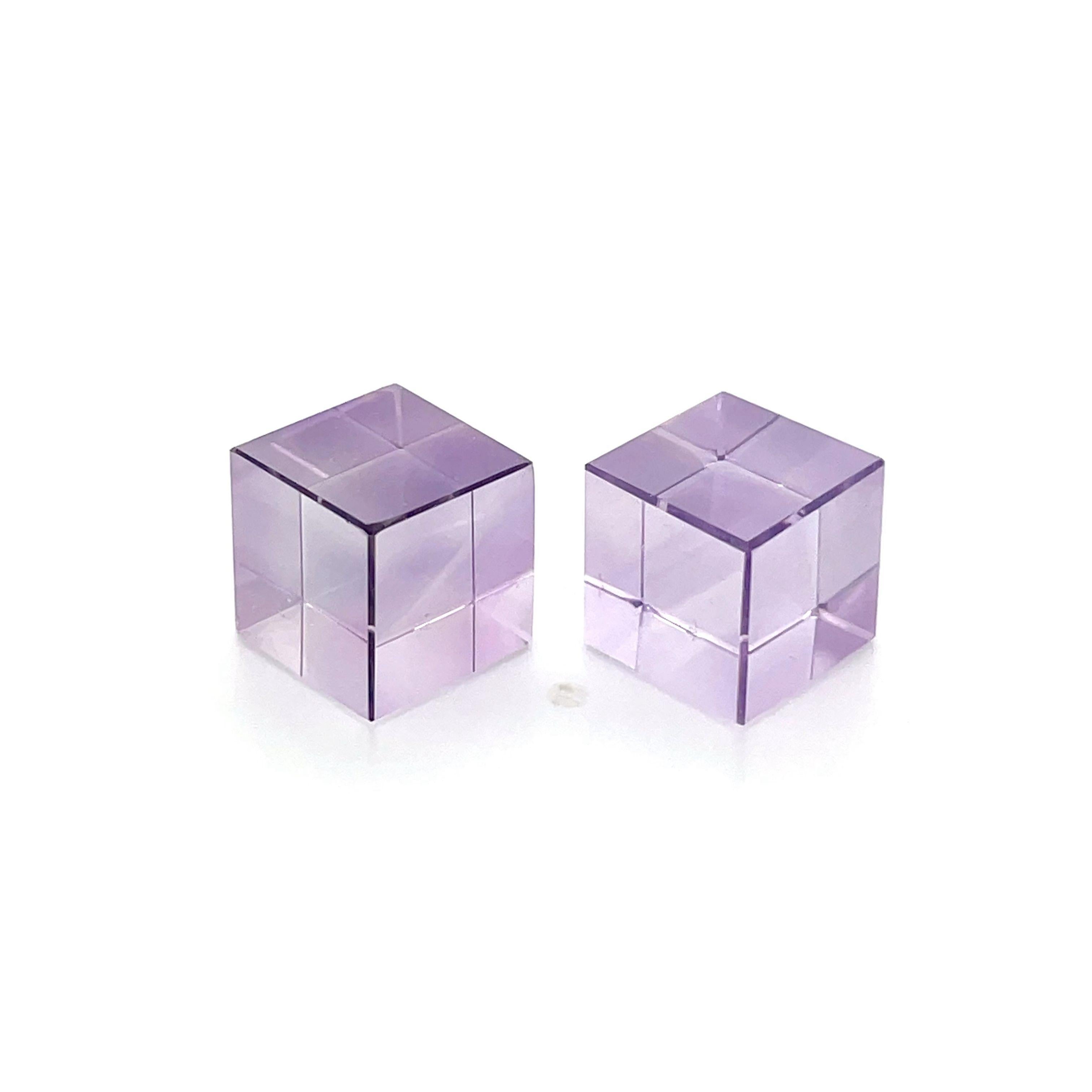 2 Amethyst Cube Cts 26.42  For Sale 1