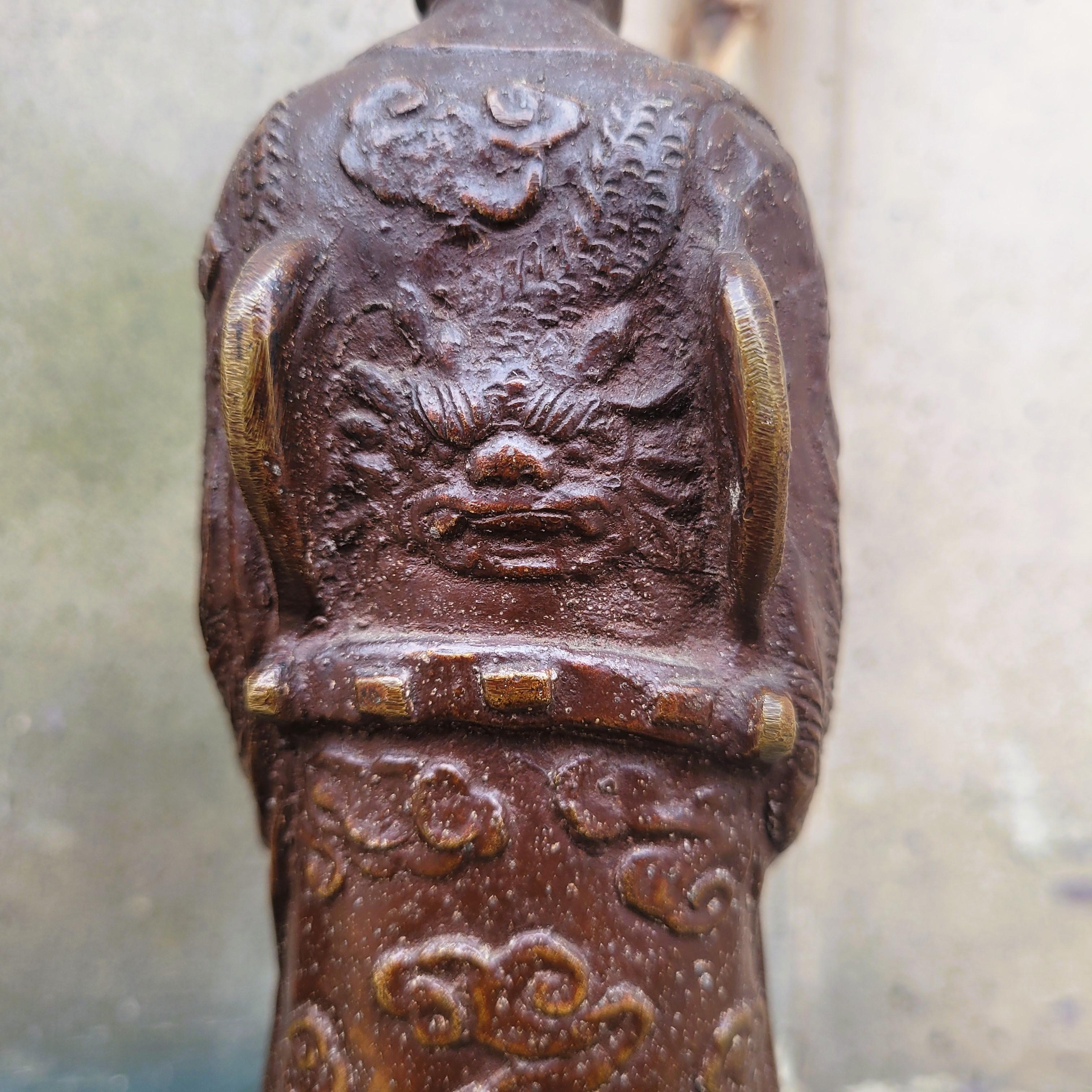 2 Mandarini di Annamite in bronzo, Vietnam, inizio XX secolo in vendita 1