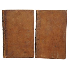 2 Antique 18th Century French Leather Books Livres Nouveau Jesus Testament