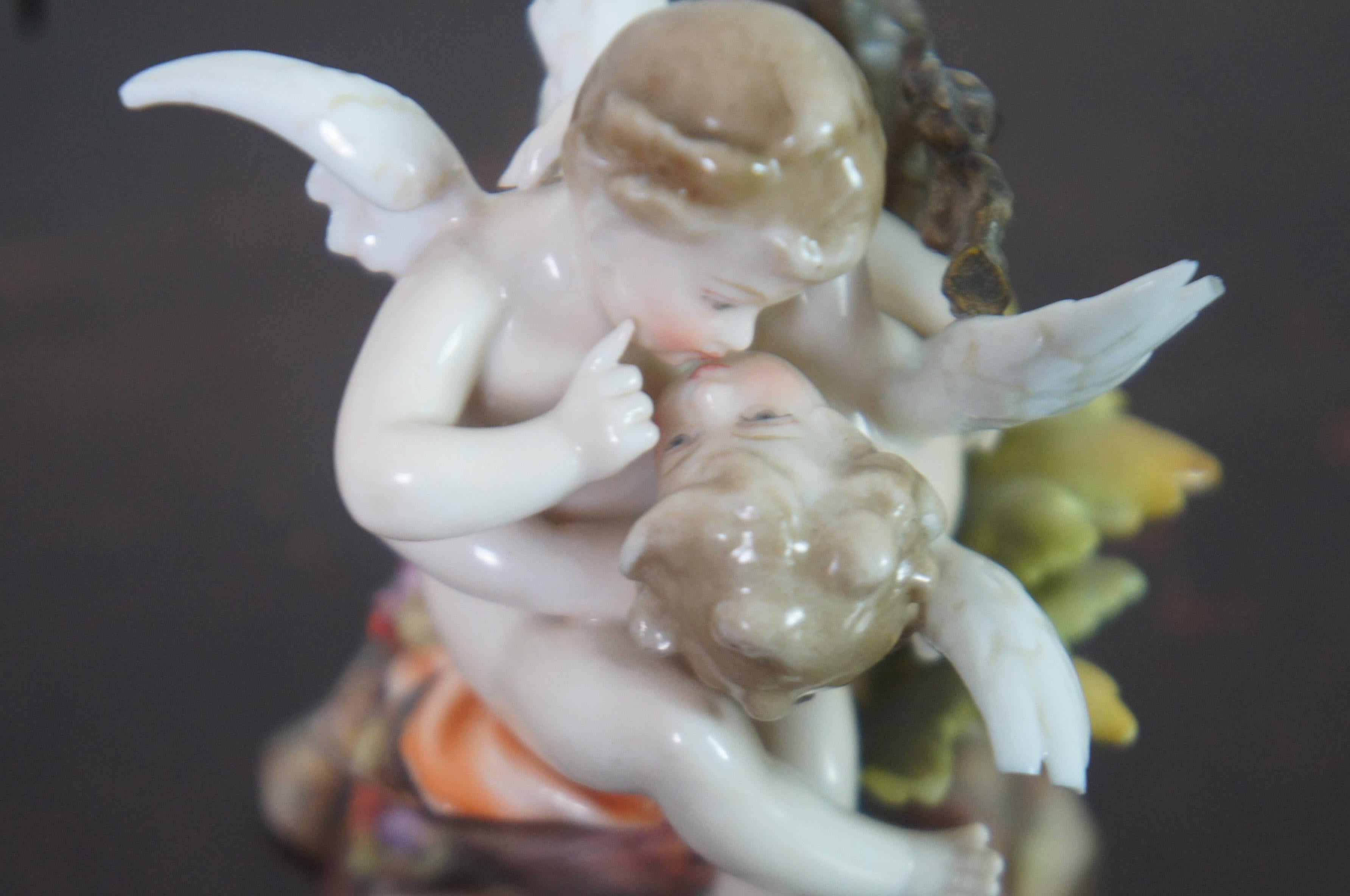 Antique Richard Eckert Volkstedt German Neoclassical Porcelain Cherub Figurines 8