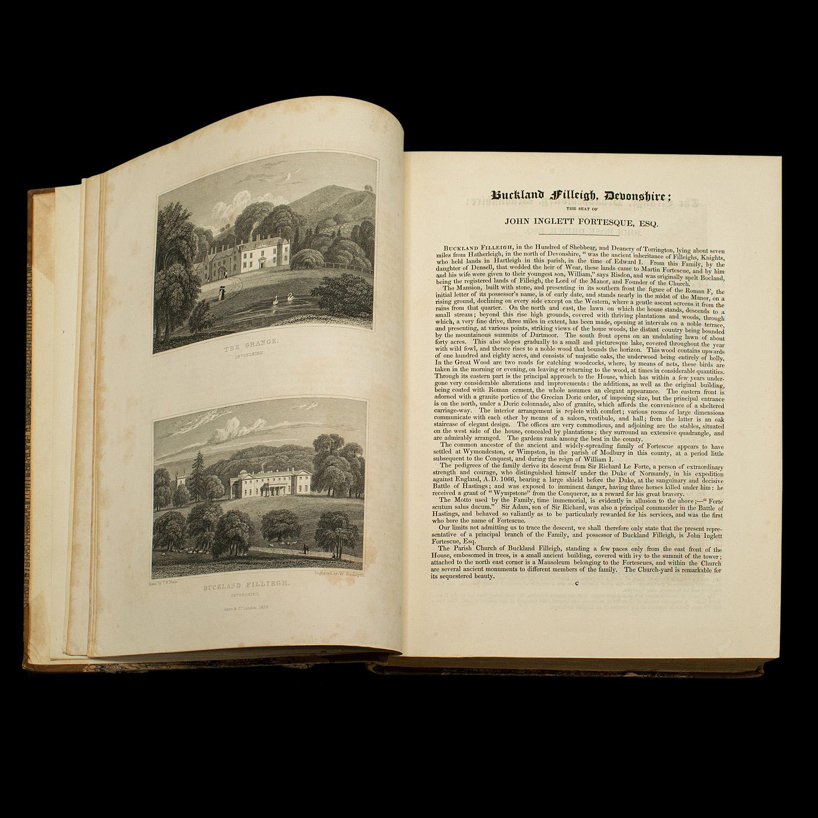2 Antique Books, Jones' View of Seats, Mansions & Noblemen, English, Georgian For Sale 5