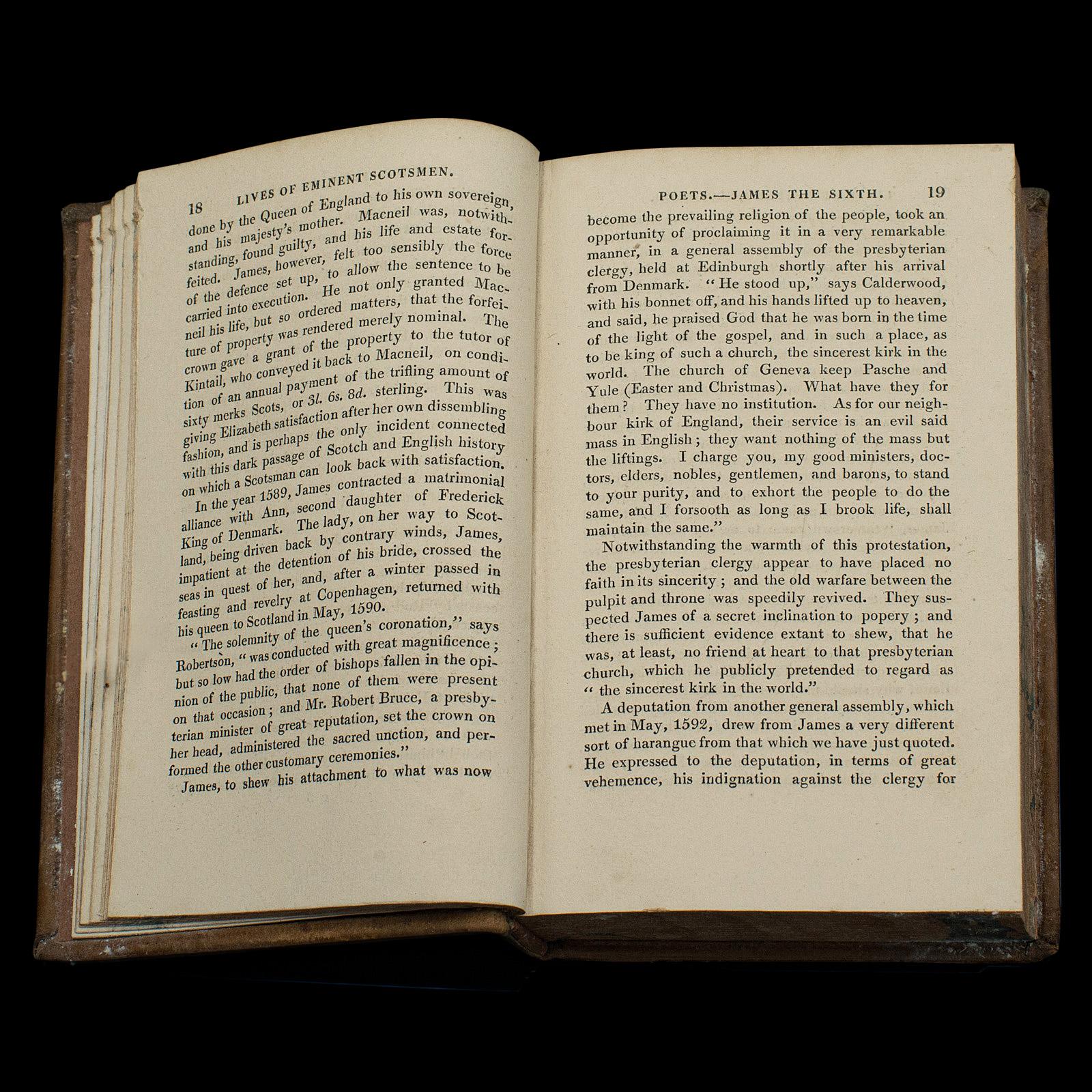 2 antike Bücher, The Lives of Scottish Poets, Englisch, Biographical, Regency im Angebot 4