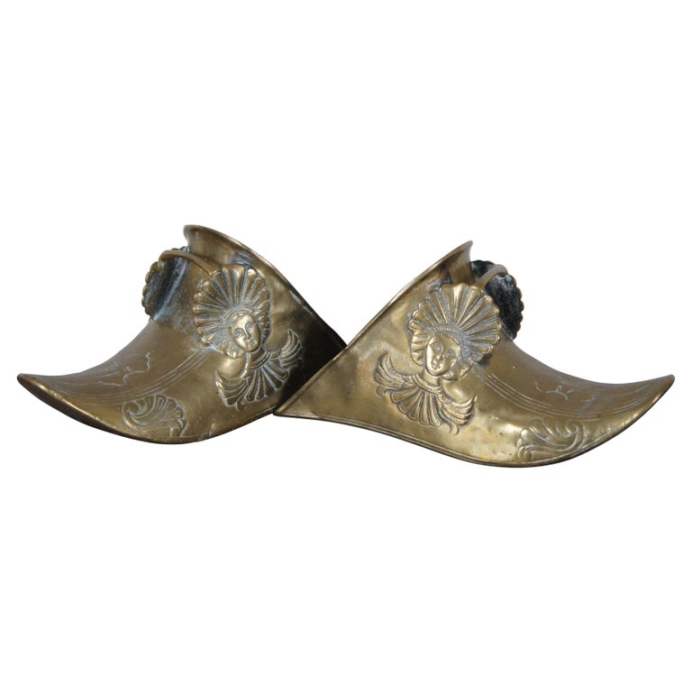 ancien étrier conquistador espagnol simple laiton décor