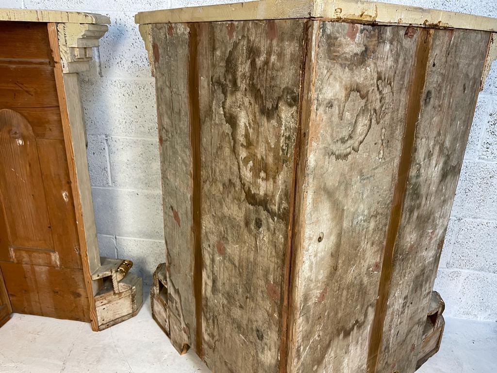 Walnut Pair of 18th Century Louis XVI Period Corner Cupboards
