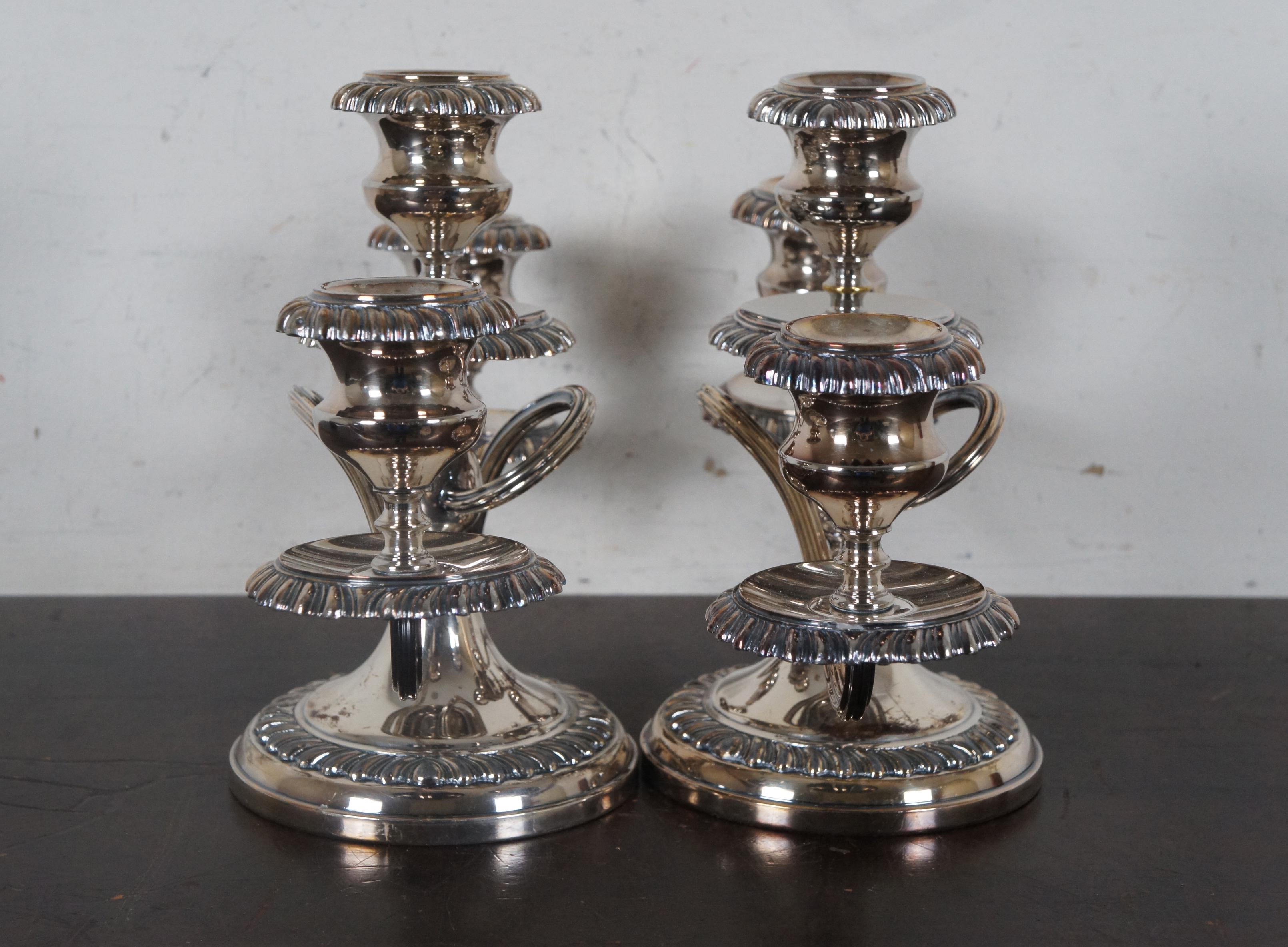 silver plated candelabra 3 arm
