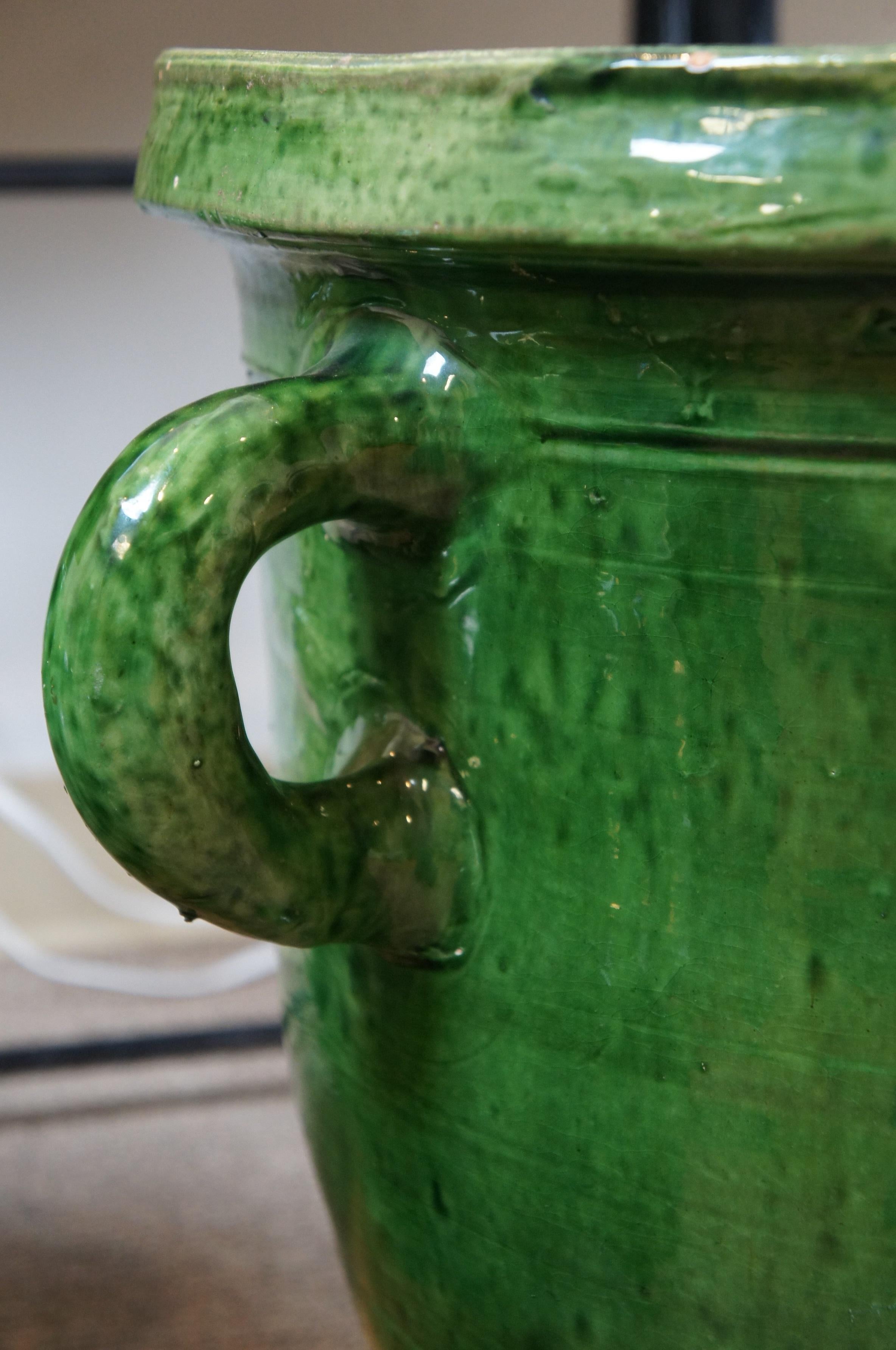 French Anduze Castelnaudary Glazed Terracotta Garden Planter Urn 5