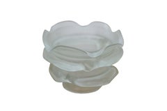 2 Antique Frosted Satin Glass Rose Flower Chandelier Lamp Shades 4"