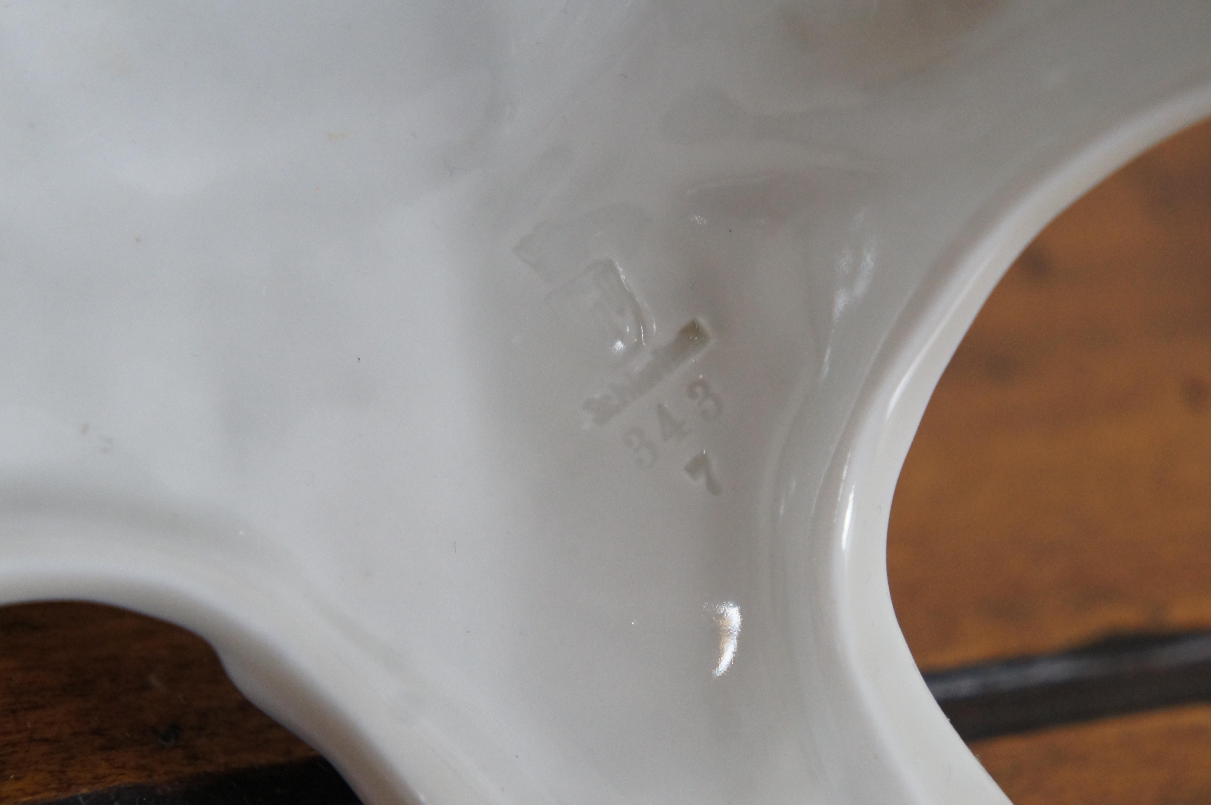 2 antike deutsche Von Schierholz Dresden Porcelain Kerzenständer Kandelaber 20