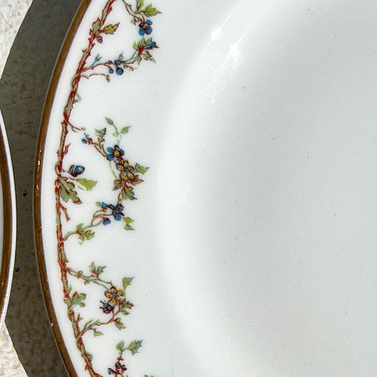 2 antike Haviland Limoges Brot- oder Salatteller für W.J. Pettee & Co. Oklahoma (Französisch) im Angebot