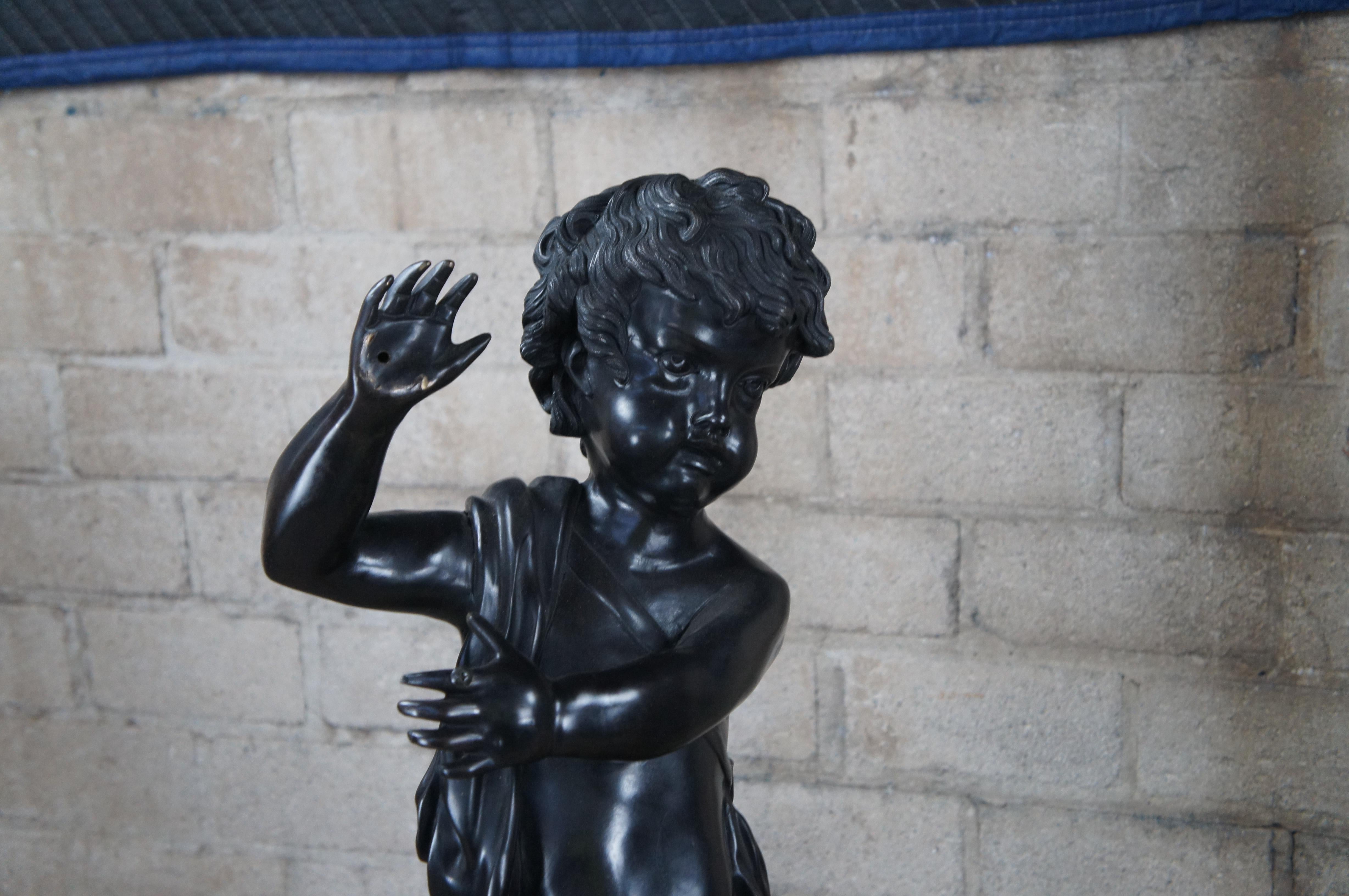 XX secolo 2  Italian Neoclassical Louis XV Bronze Cherub Sculptures Statues 45
