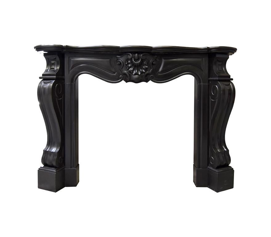 Dutch 2 antique Louis XV marble fireplaces mantles from the 19th Century